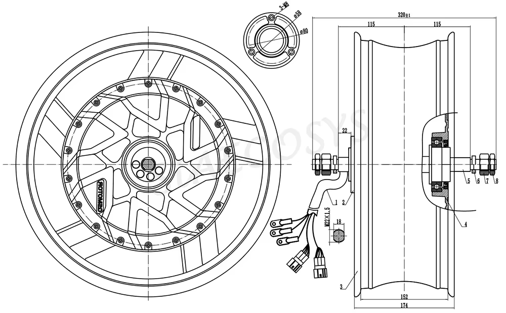QSMotor 17X6.0 pollici 70H 120 - 12000W Electric Motorcycle Hub Motor recensione e prezzo